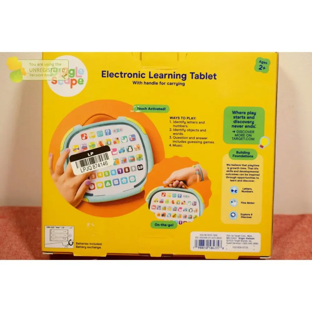 Gigglescape Electronic Learning Tablet with Light Soft Handle Bilingual #